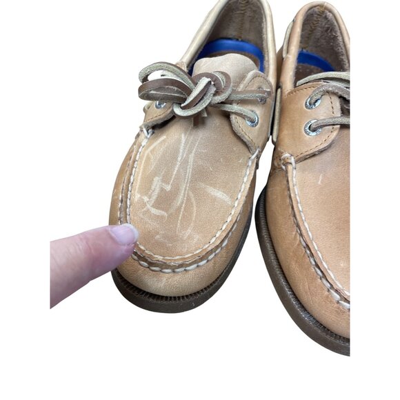 Sperry Mens Tan Leather Boat loafers Shoes Size 7.5M SKU 9252 - Picture 14 of 16